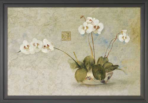 Orchids in a Chinese Bowl